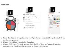 Alarm Clock With Data Driven Pie Chart Powerpoint Slides