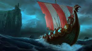 One night i woke up with this idea in my mind; Vikings Lances Shields Water Fantasy Art Artwork Warrior Storm Digital Art Hd Wallpaper Wallpaperbetter