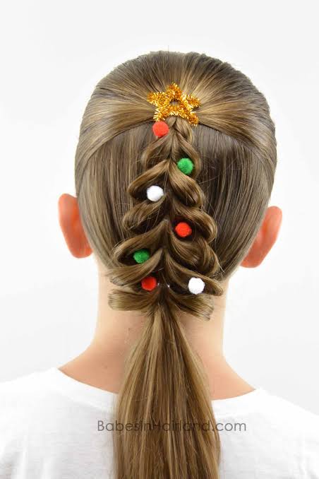 The pull-through Christmas tree braid, AI generated