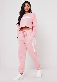 Playboy X Missguided Pink Loungewear Joggers Missguided