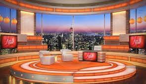 Attending A Talk Show Taping On A Short Nyc Holiday Find Out What To Expect Tourist Meets Traveler Virtual Studio Tv Set Design Tv Talk Show