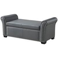 Add the spacious st ives storage bench from inspire q® classic in your room, and enjoy its versatile functionality. Posh Living Ashley Faux Leather Storage Bench With Nail Head Trim In Espresso Sb54 01eo Cx