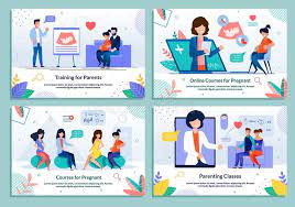 Find out if they're right for you. Parenting Classes Lesson For Pregnant Banner Set Stock Vector Illustration Of Female Parenting 162371255