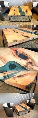 . una serie de bandas concéntricas de colores similares, opacos y translúcidos, que recuerdan el corte de un tronco de árbol en sentido circular. 96 Ideas De Mesa Resina Madera Y Resina Mesas De Madera Mesa De Resina