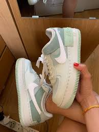 Nike Air Force 1 Shadow Trainers Spruce Aura White Pistachio Frost Hers Trainers In 2020 Nike Air Shoes Aesthetic Shoes Custom Nike Shoes