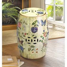 Butterfly Garden Ceramic Stool Reviews Birch Lane Ceramic Stool Ceramic Garden Stools Plant Stand Decor
