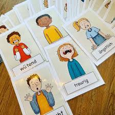 Gefühlskarten zum ausdrucken therapie : Bildkarten Zum Thema Gefuhle Karten Kindergarten Vorschulprojekte Deutsch Lernen Spiele