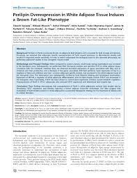 PDF) Perilipin Overexpression In White Adipose Tissue Induces A Brown  Fat-Like Phenotype