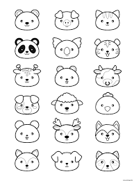 Voici comment dessiner des animaux kawaii. Pin On Coloriage Dessin Imprime