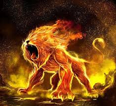 Creature Lion Feu Avec Images Creature Fantastique Art Demon Lion De Judah