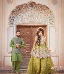 Mehndi Dress Bride And Groom Bridal Mehndi Dresses Pakistani Bridal Dresses Desi Wedding Dresses