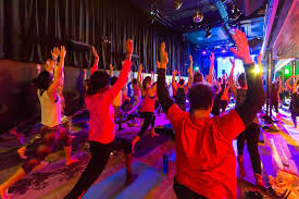 Daybreaker is a social movement that gets people together for dancing during the morning hours. Photos The Sober 6 A M Rave Yoga Session Known As Daybreaker Phillyvoice