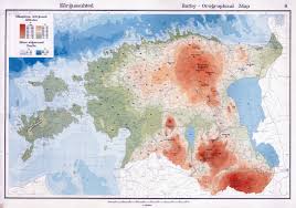 Estonia is a baltic country in northern europe with an area of 45,227 km2(17,462 sq mi). Large Old Elevation Map Of Estonia Estonia Europe Mapsland Maps Of The World