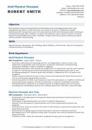 Physical Therapist Resume Samples Qwikresume