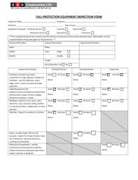 Safety harness inspection register template. F A L L P R O T E C T I O N I N S P E C T I O N F O R M Zonealarm Results