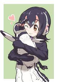 Hugging The Penguin Grape Kun Anime Anime Hug Kemono Friends