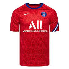 Nike psg paris saint germain 1990's player issue football bottoms soccer men s/m #nike #footballtrainingpants. Paris Saint Germain Training T Shirt Breathe Pre Match University Red White Www Unisportstore Com