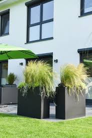 Pflanzkubel Raumteiler Fiberglas Elemento Anthrazit Pflanzkubel Bepflanzung Terrasse Bepflanzen