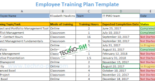 Employee Training Plan Excel Template Download In 2021 Employee Training Simple Business Plan Template Training Plan