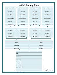 Wifes Bible Style Family Tree Chart Family Tree Chart