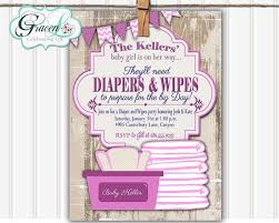 Baby Shower Invitation Diaper And Wipes Baby Shower Etsy Diaper Baby Shower Invitations Baby Shower Diapers Rustic Baby Shower Invitations