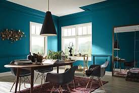 Say Hello To Oceanside A Dreamy Blue Paint Color From Sherwin Williams That S Making Waves In In Dining Room Paint Colors Dining Room Paint Dining Room Colors