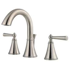 A widespread faucet, as the name suggests, is a faucet that has a little more room in handles than a centre set faucet. Pfister Saxton 2 Handle 8 Widespread Bathroom Faucet Brushed Nickel Hd Supply