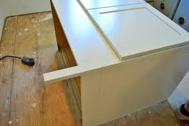 apron sink base before installation