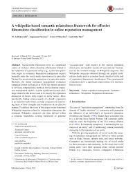 Cultural group, a group whose members share the same cultural identity. Pdf A Wikipedia Based Semantic Relatedness Framework For Effective Dimensions Classification In Online Reputation Management