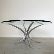 Accent your living room with a coffee, console, sofa or end table. Vintage Space Age Style Glass Aluminium Coffee Table 1970s 159413