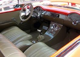 Car Interior Custom Car Interior Vintage Cars Retro Car Photography Vintage Red Interior Car Dashboard Car Custom Car Interior Chevy Car Interior