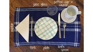 In the west, forks, plate, butter knife, and napkin generally are placed to the left of the dinner plate, and knives, spoons, stemware and tumblers, cups, and saucers to the right. Perfect Table Setting For Any Meal Service