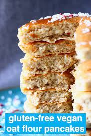 These Oat Flour Pancakes Are Soft And Fluffy Slightly Chewy And Nutty And Super Satisfying Perfect For Br Oat Flour Pancakes No Flour Pancakes Savoury Cake