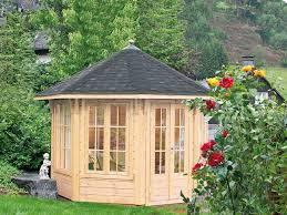 Europäische hersteller fsc zertifiziertes holz. Premium Geschlossener 8 Eck Gartenpavillon Mit Grossen Panorama Sprossen Fenster Vom Garten Fachhandler