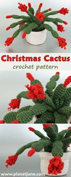 Christmas cacti don't have large rootballs, but allow a deep enough pot for a good layer of rock or shard for drainage at the bottom. Christmas Cactus Crochet Pattern Planetjune By June Gilbank Blog Crochet Plant Crochet Succulent Crochet Christmas Gifts