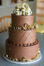 Chocolate Gold 50th Anniversary Cake 50th Anniversary Cakes Chocolate Anniversary Cake 50th Birthday Cake For Women