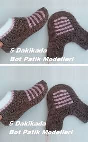 Patik Orgu Falanca Baby Knitting Patterns Knitting Blogs Crochet Slipper Pattern