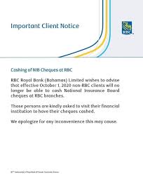 Check spelling or type a new query. Our News Bahamas Notice For Non Rbc Clients Cashing Nib Cheques Facebook