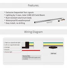 The led light bar includes a waterproof connector. 60 Triple Led Pick Up Car Tailgate Light Bar W Sequential Turn Signal