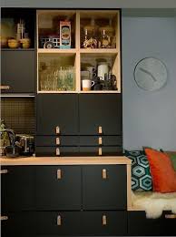 A Close Up Picture Of The Black Kitchen Front Door Made Of Recycled Plastic Bottles Black Ikea Kitchen Kungsbacka Ikea Inspiration