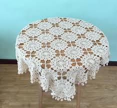 Gorgeous Hand Crocheted 35 Square Table Cover Nice Hand Etsy In 2020 Crochet Table Topper Table Covers Handmade Table