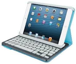 Logitech Keyboard Folio For Ipad Mini Electric Blue Logitech Keyboard Ipad Keyboard Logitech