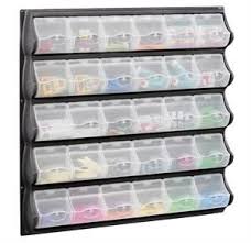 The bins are available in different shapes and sizes. Snap Store Wall Mounted Bins Have Spring Loaded Hinges To Keep Bin Covers Open 30 Bin Craft Room Storage Wall Mounted Storage Bins Craft Room Office