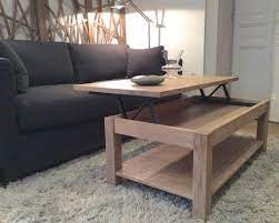 table basse plateau relevable bois massif lisa table basse meuble table basse table basse bois