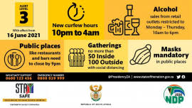 The president said it appeared that the new variant of the disease appeared to be more contagious. Sa Moves To Lockdown Level 3 With Tighter Curfew And Alcohol Restrictions Sanews