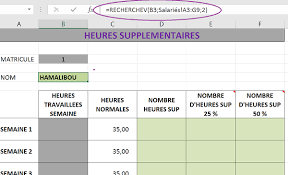 Nombre d heure mensuel pour 35h. Salaires Et Heures Supplementaires Majorees Excel