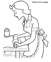 Download your coloring page converted from your photo. Making Party Cookies Coloring Page Free Printable Coloring Pages For Kids