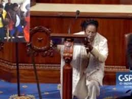 Image result for barbara lee kneels in house