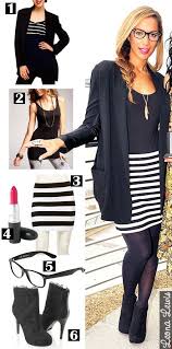 Black And White Striped Skirt Outfit Ideas Google Image Result For Http Www Thebudgetbabe Com Uploads 2010 201006 Dbn Leonalewis S Striped Pencil Skirt Outfit Striped Skirt Outfit Striped Skirt Pencil