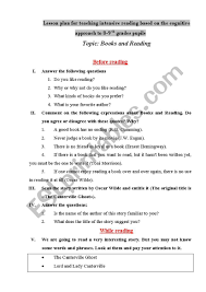 Research has shown that cbt can be effective for children as young as 7 years old, if the concepts are explained in a simple and relatable manner. Teaching Intensive Reading Based On The Cognitive Approach Esl Worksheet By Kamenskih